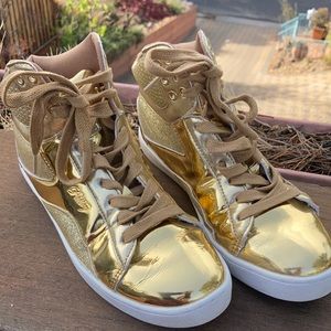 Dance shoes, worn for hip hop competition.